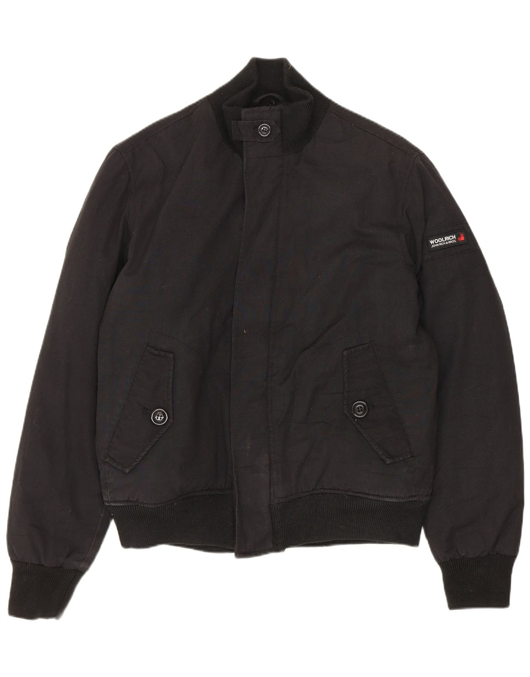 Woolrich muška bomber jakna vjetrovka UK 36 mali crni poliester