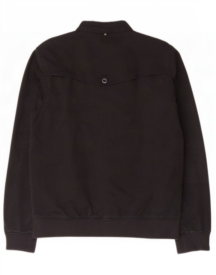 Pretty Green muška bomber jakna UK 40 Veliki crni pamuk