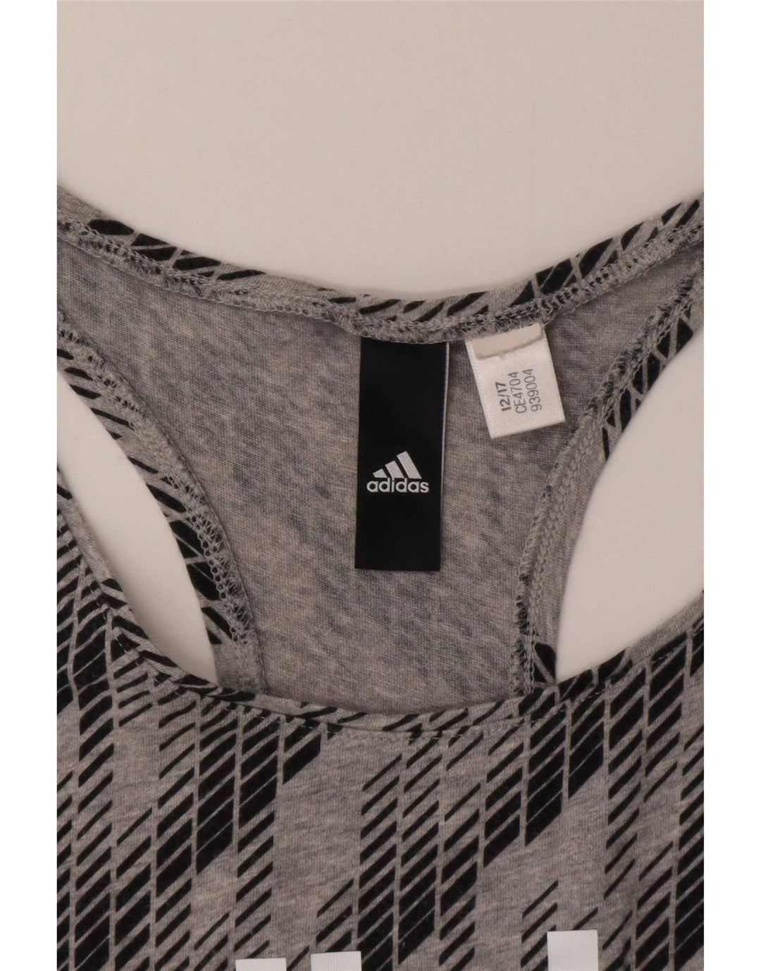 Adidas ženski grafički prsluk UK 12 srednje sivi geometrijski