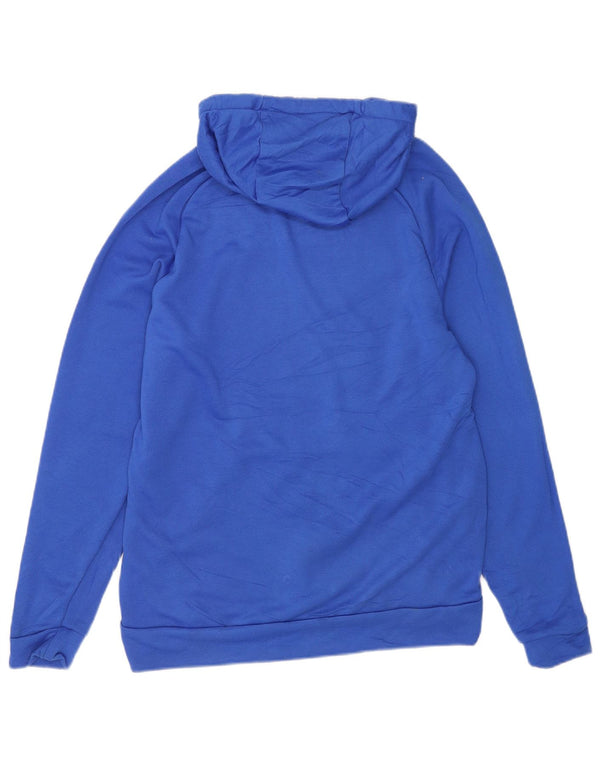 Nike Dri Fit grafički džemper s kapuljačom Srednje plavi poliester