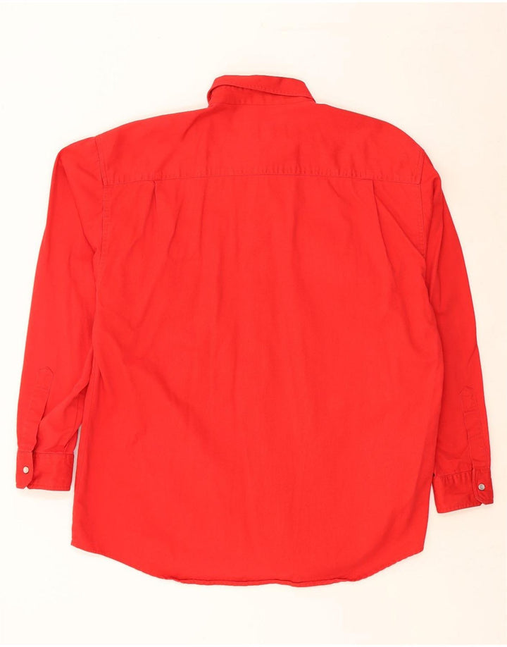 MILLER & SIMONS Mens Shirt Size 41/42 Large Red Cotton Vintage Miller & Simons and Second-Hand Miller & Simons from Messina Hembry 