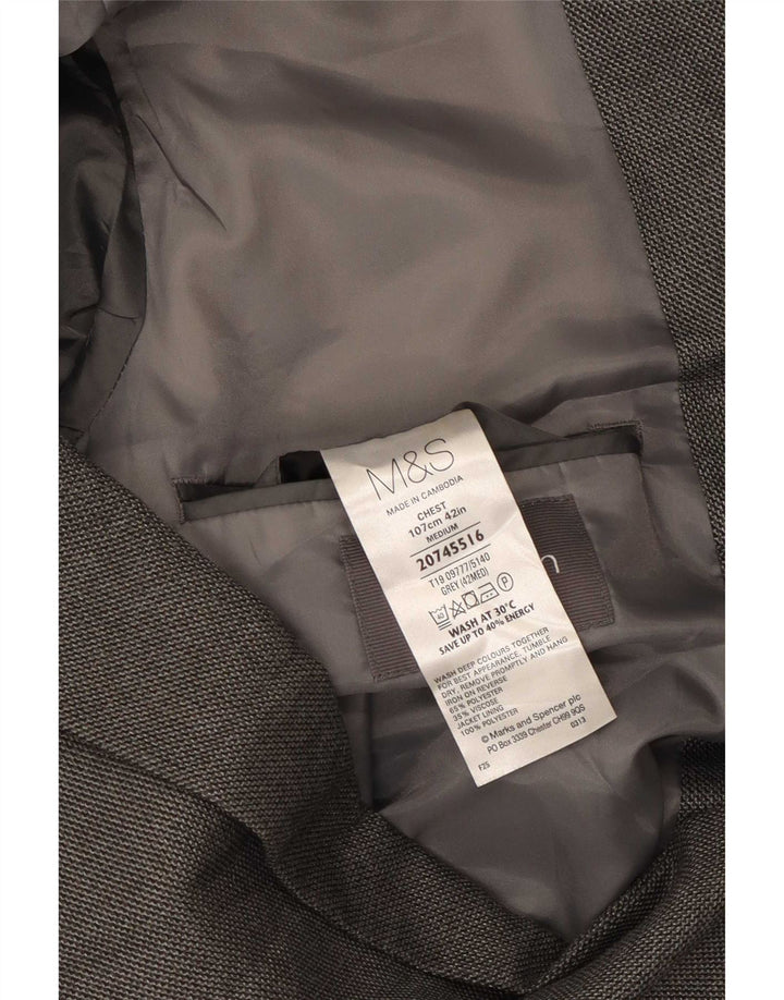 Marks & Spencer muška jakna sa 2 gumba UK 42 veliki sivi poliester