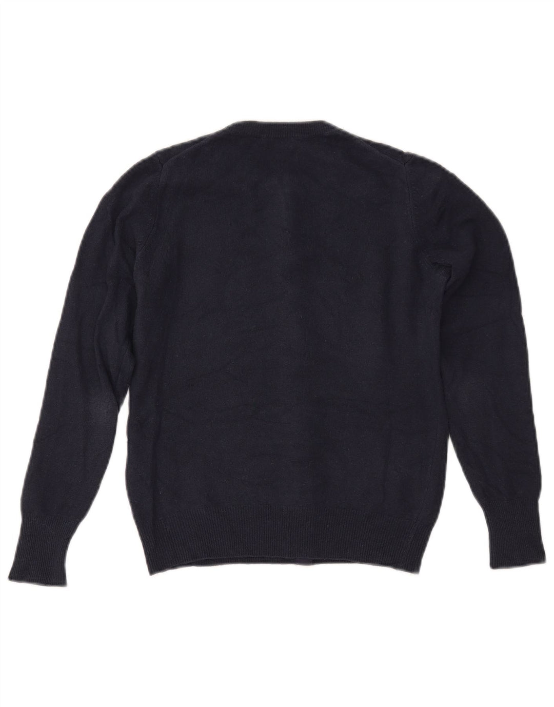 BENETTON ženski kratki kardigan pulover UK 6 XS tamnoplava merino vuna