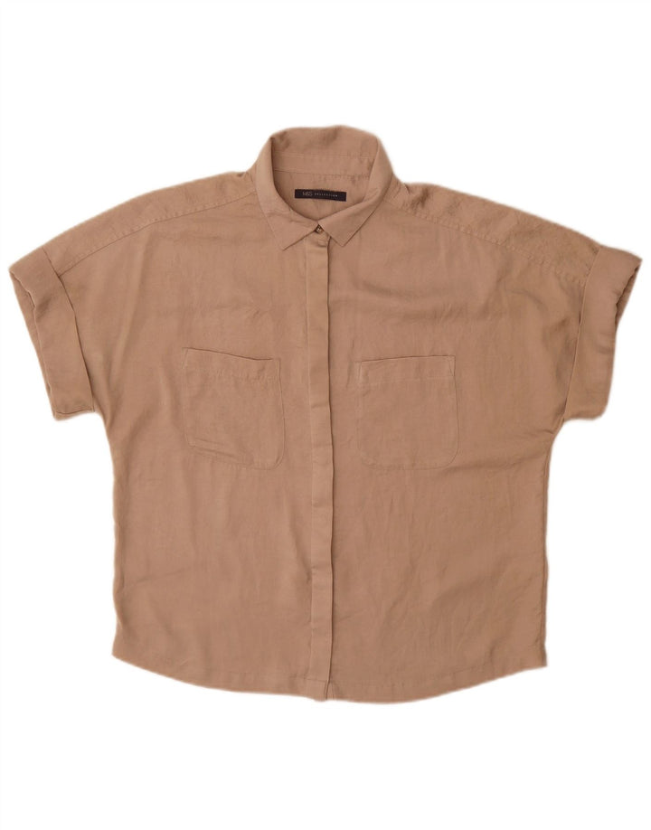 Marks & Spencer ženska košulja kratkih rukava UK 10 Small Brown