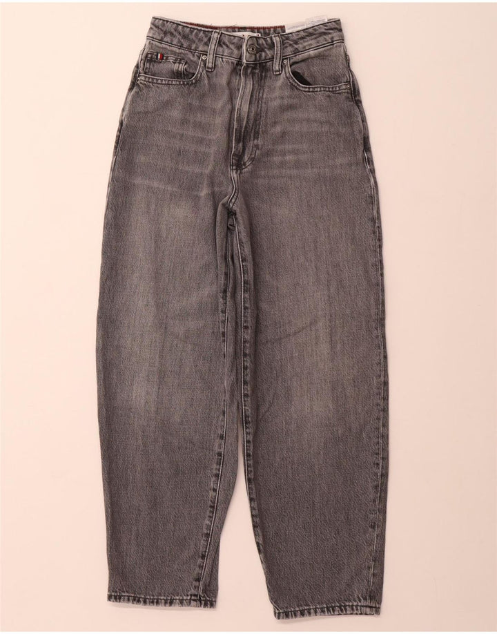 TOMMY HILFIGER Ženske sužene traperice Eva visokog struka W25 L25 Sivi pamuk