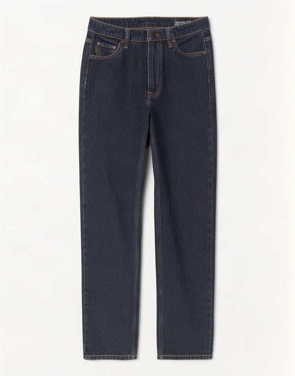 Ženske ravne traperice srednjeg rasta Massimo Dutti EU 34 2XS W24 L29 tamnoplave