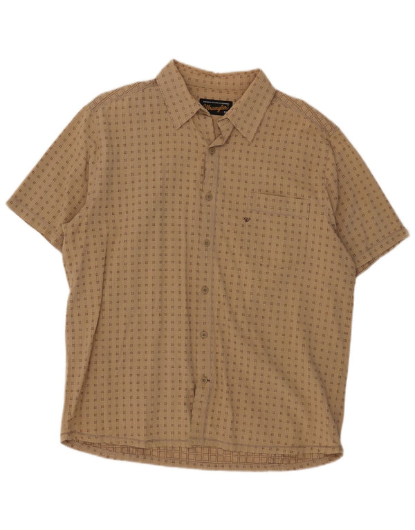 Wrangler muška majica kratkih rukava XL bež geometrijski pamuk