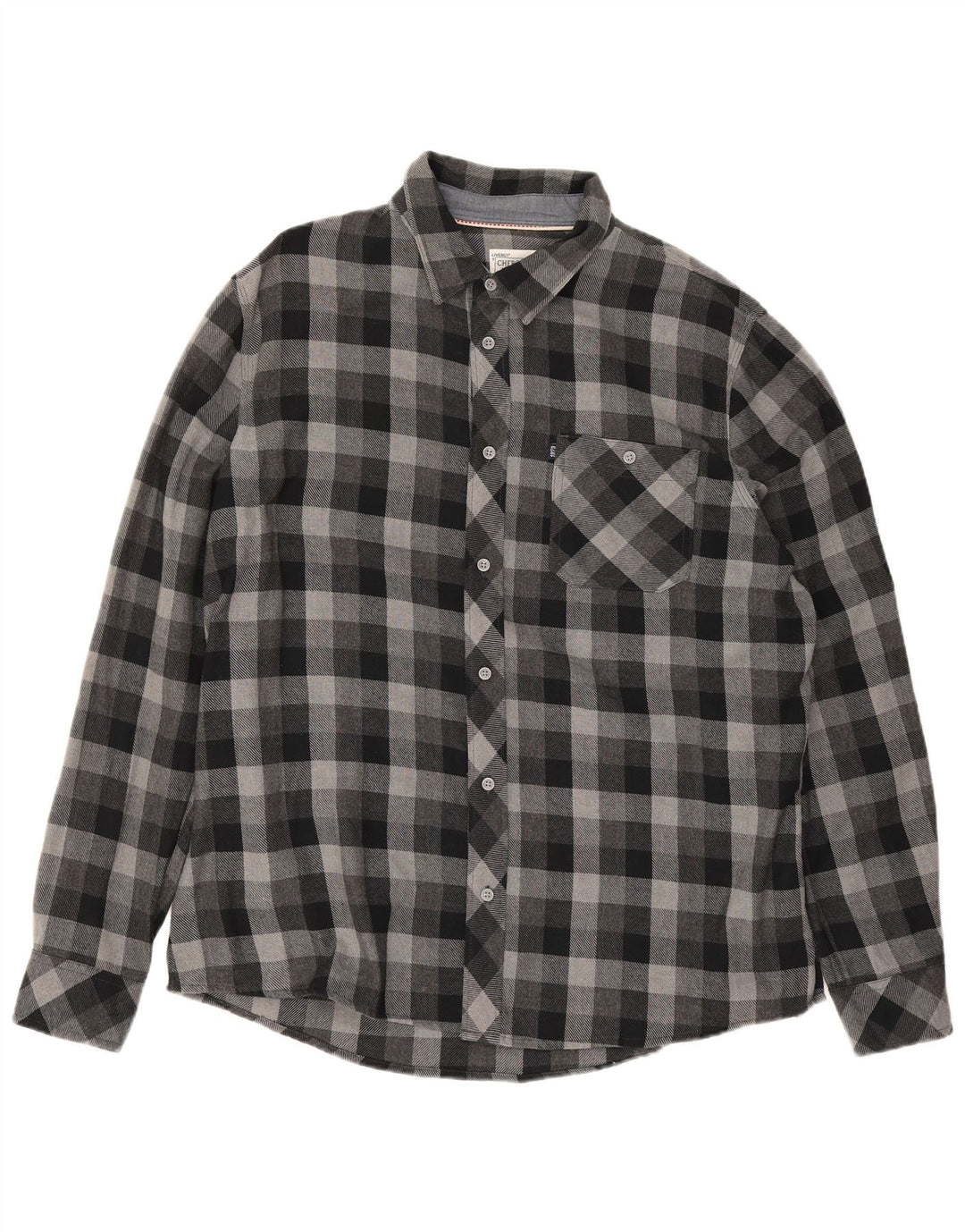 Cherokee muška flanelska košulja 2XL sivi karirani pamuk
