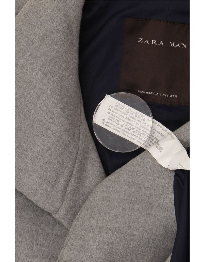 Zara muški kaput UK 36 mali sivi poliester