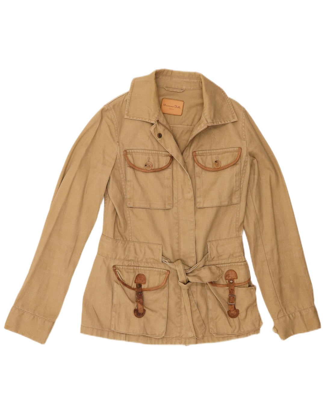 Ženska pomoćna jakna Massimo Dutti EU 36 XS kaki lan