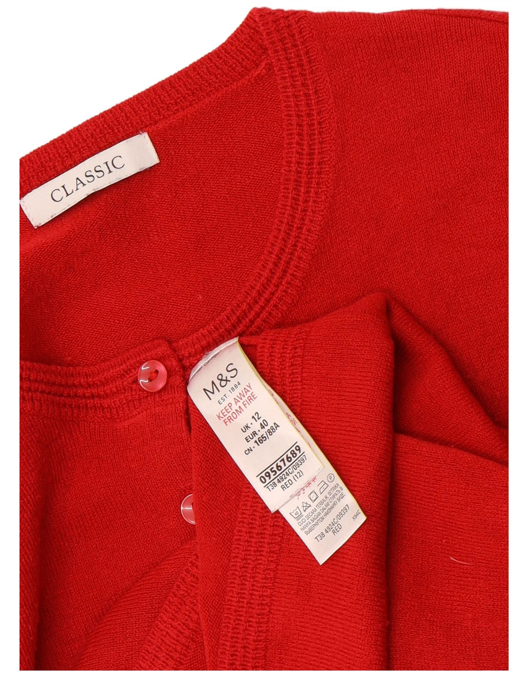 Marks & Spencer ženski džemper klasičnog kroja UK 12 srednje crvene boje