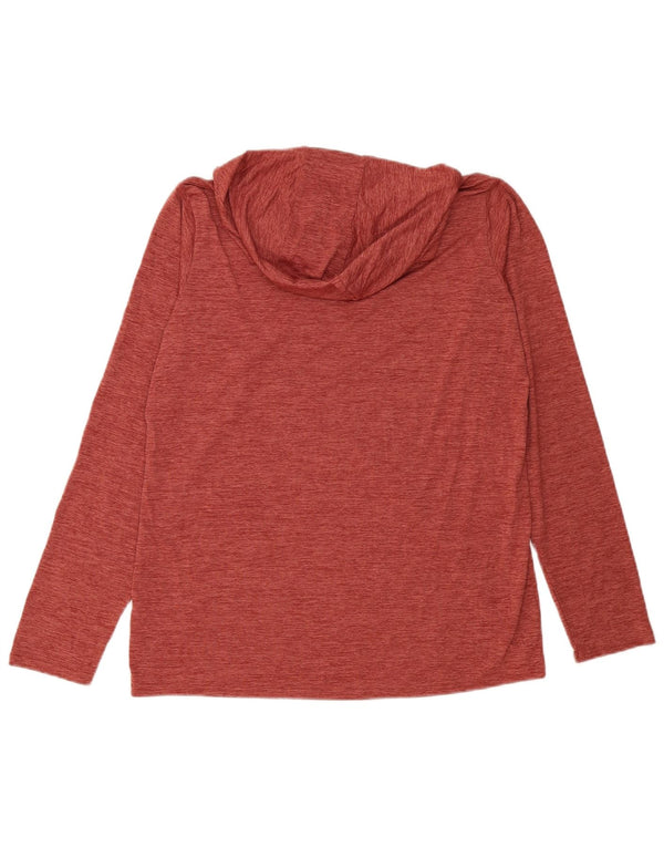 Ženska majica s kapuljačom Patagonia dugih rukava UK 16 Large Maroon Flected