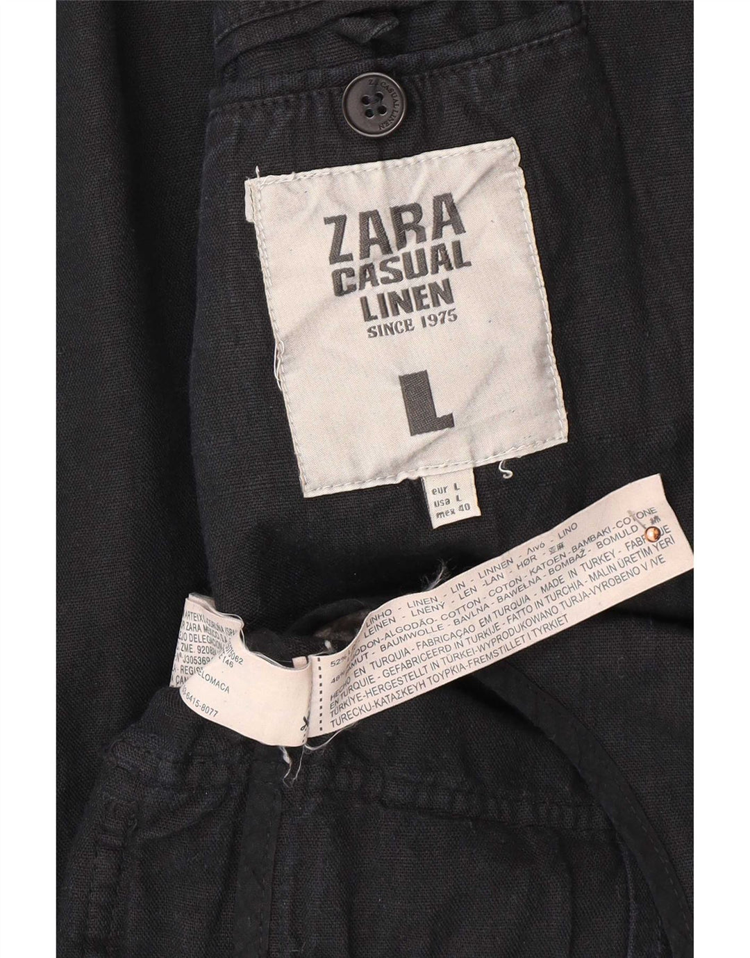 Zara muška jakna sa 3 gumba UK 40 Large Tavy Blue Lan