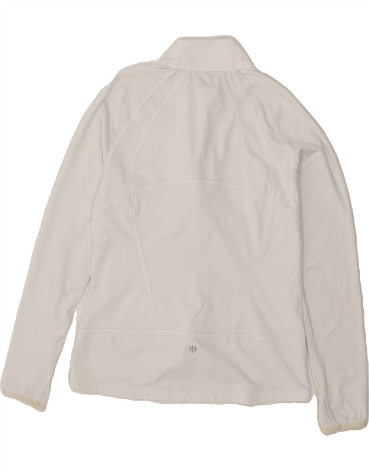 ATHLETA Womens Tracksuit Top Jacket UK 14 Medium White Polyester Vintage Athleta and Second-Hand Athleta from Messina Hembry 