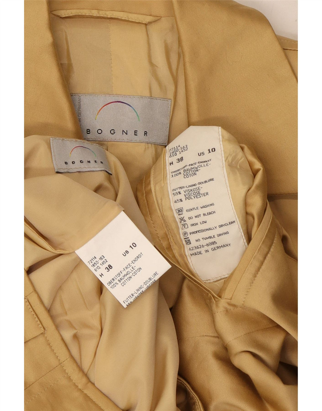 BOGNER Ženska dvodijelna suknja s 4 gumba US 10 Large W29 Bež pamuk