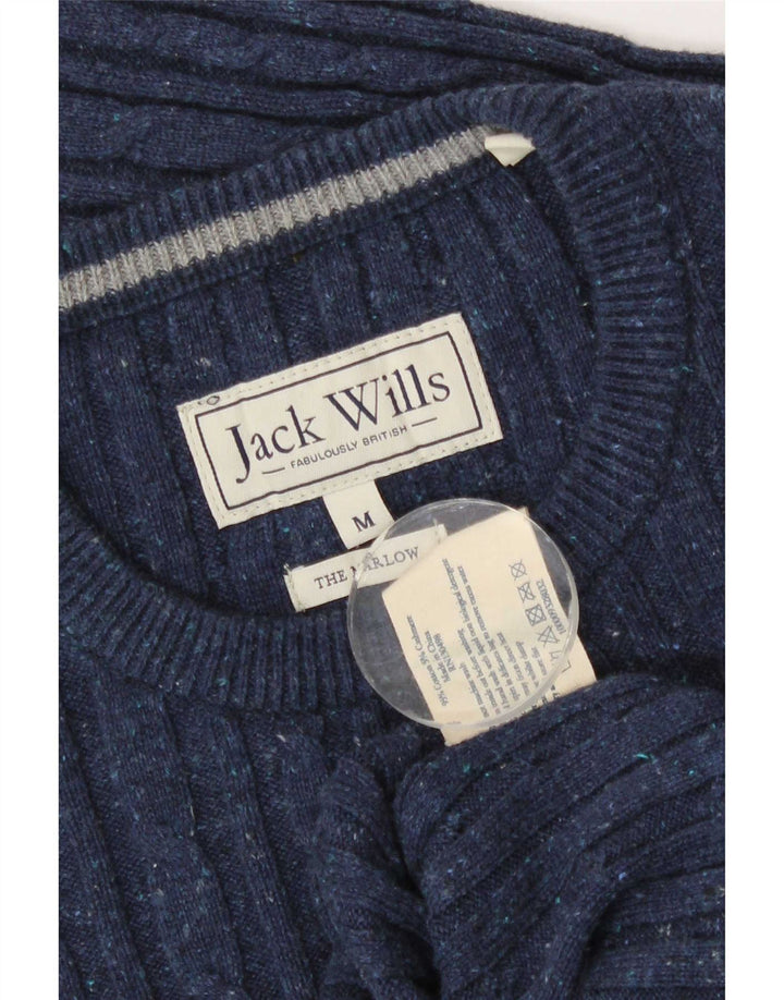 Jack Wills, muški džemper s okruglim izrezom, srednje tamnoplavi pamuk