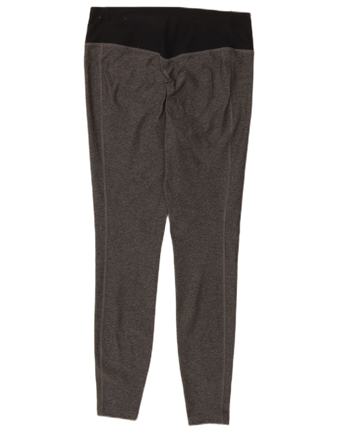 NIKE Womens Dri Fit Leggings UK 12 Medium  Grey Colourblock Polyester