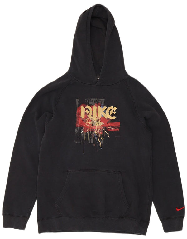 Nike Boys Graphic Hoodie Džemper 13-14 godina XL crni pamučni sportski