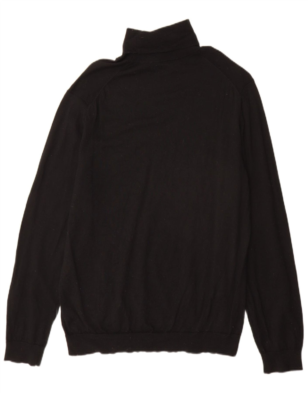 Marks & Spencer muški pulover s rol izrezom XL od crne merino vune