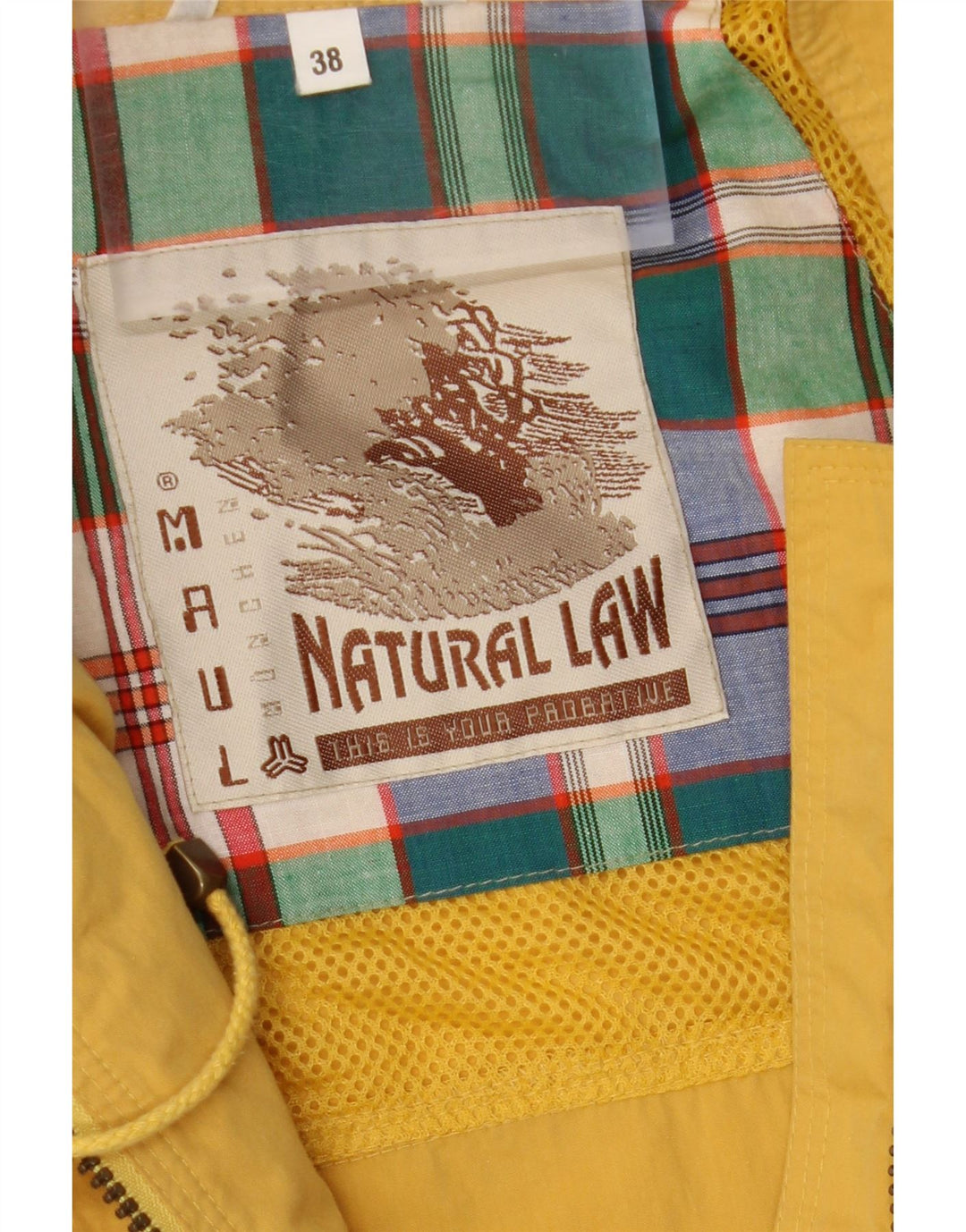 MAUL Womens Oversized Hooded Utility Jacket EU 38 Medium Yellow Cotton