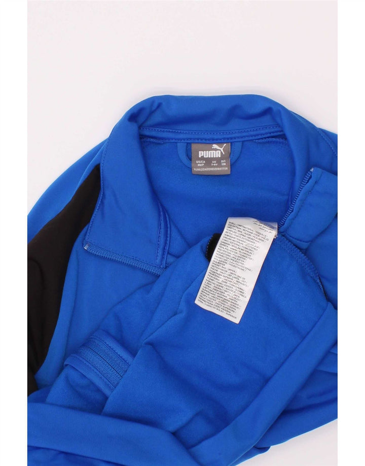 Puma Boys Graphic Trenirka Gornja jakna 7-8 Years Blue Colourblock Poliester