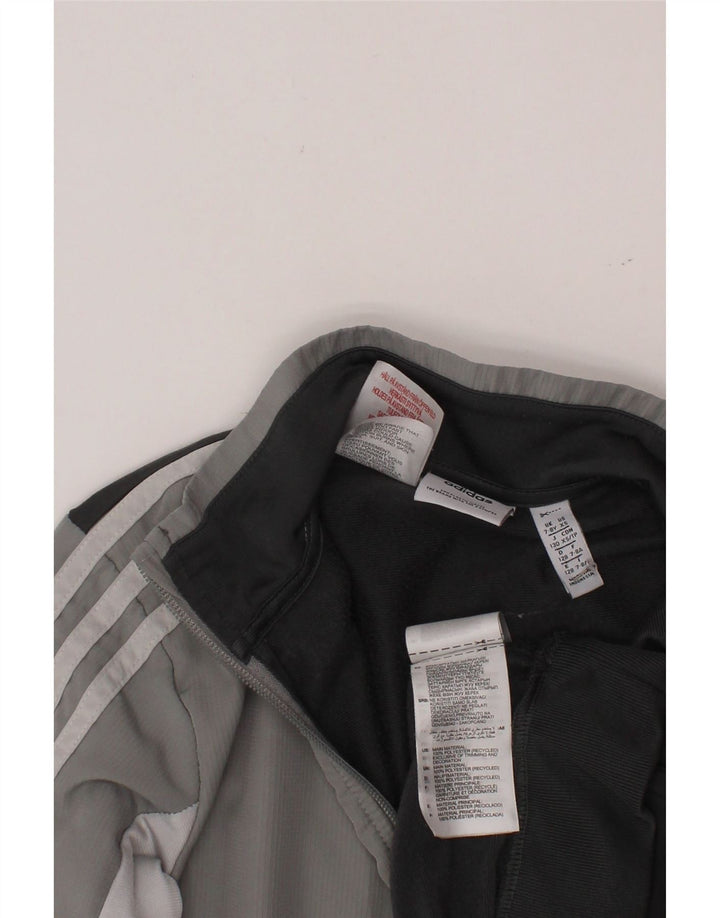 ADIDAS dječački džemper s izrezom i patentnim zatvaračem, 7-8 godina, siva boja