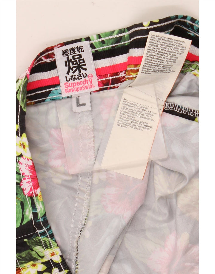 Superdry ženske kratke hlače za plivanje UK 16 veliki višebojni cvjetni poliester