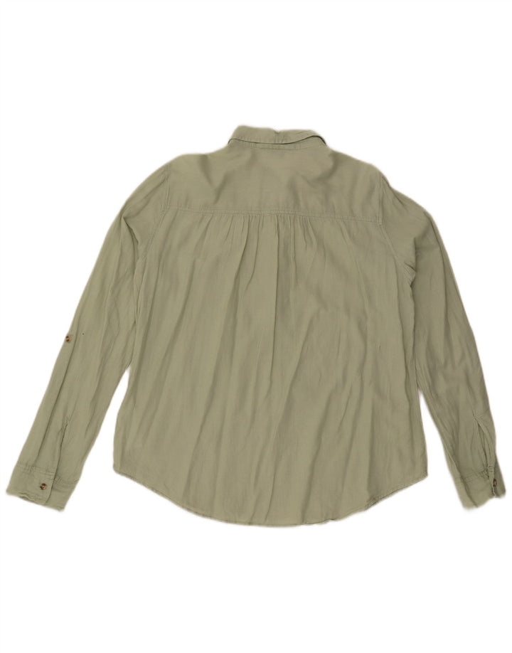 Hollister ženska pulover majica UK 14 Srednje zeleni pamuk