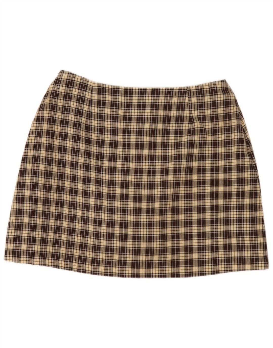 Ženska mini suknja Dorothy Perkins UK 16 velika W32 smeđi karirani poliester