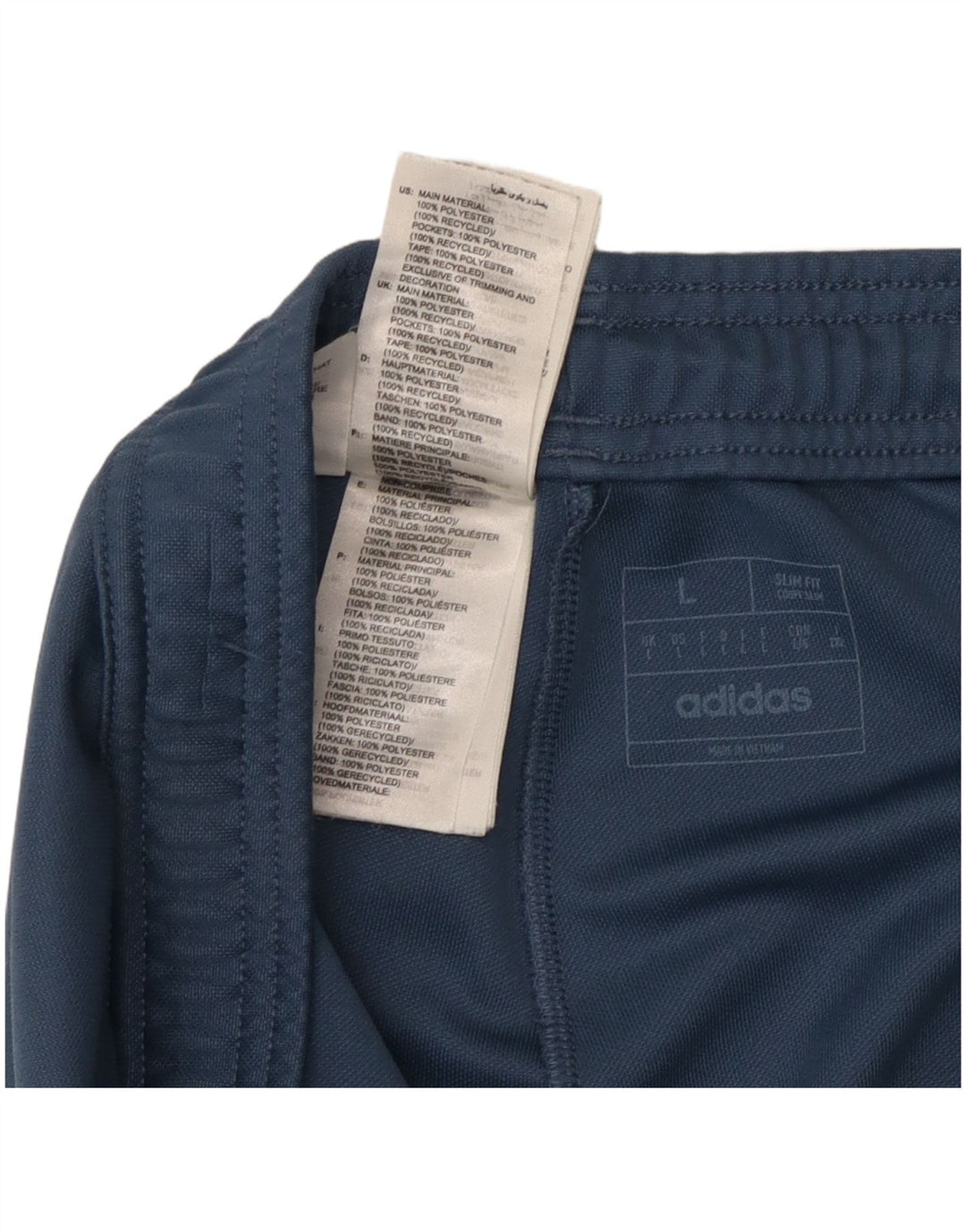 Adidas muške uske hlače za trenirku, velike, plave od poliestera