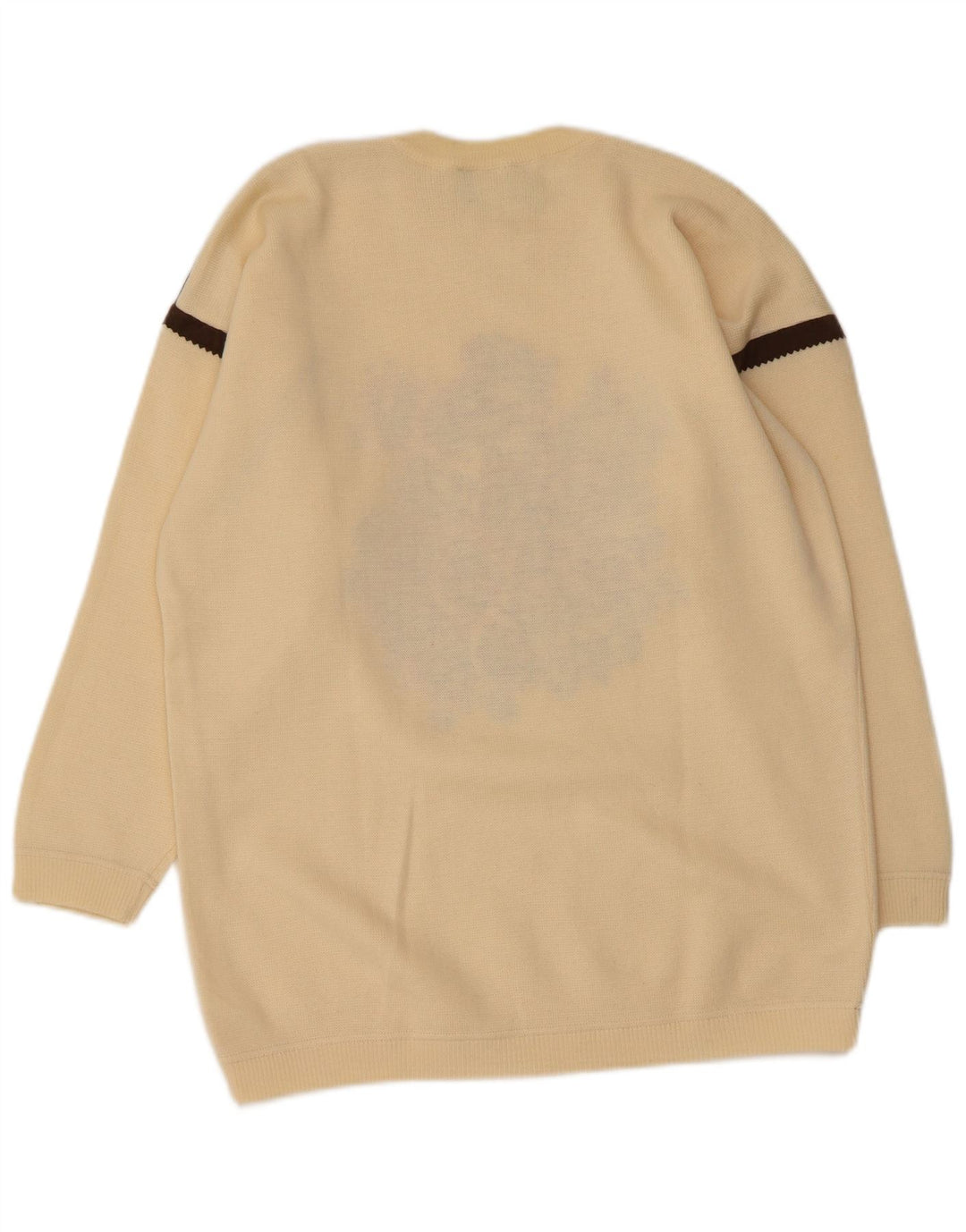 PANCALDI & B ženski džemper s okruglim izrezom UK 16 Veliki prljavo bijeli cvjetni