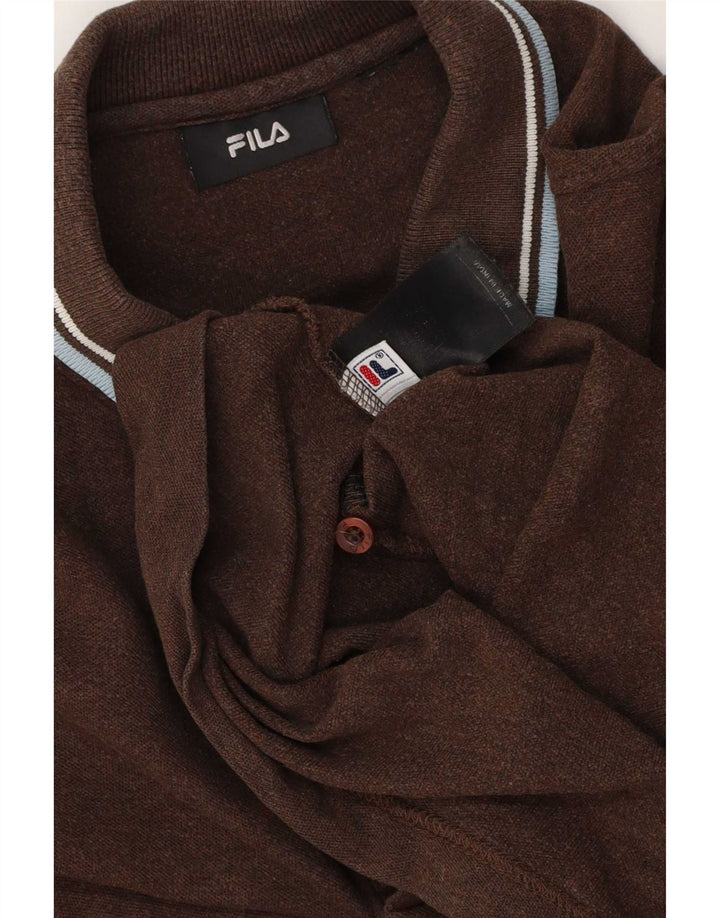 Fila muška polo majica velika smeđa pamuk