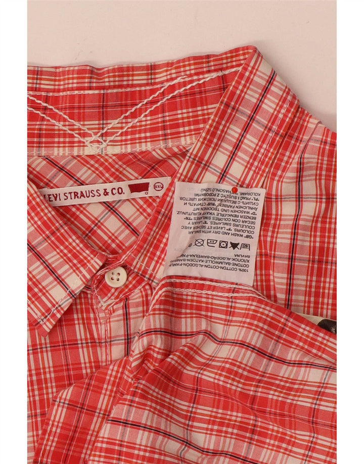 Levi's muška košulja kratkih rukava Denizen 2XL, crveni karirani pamuk