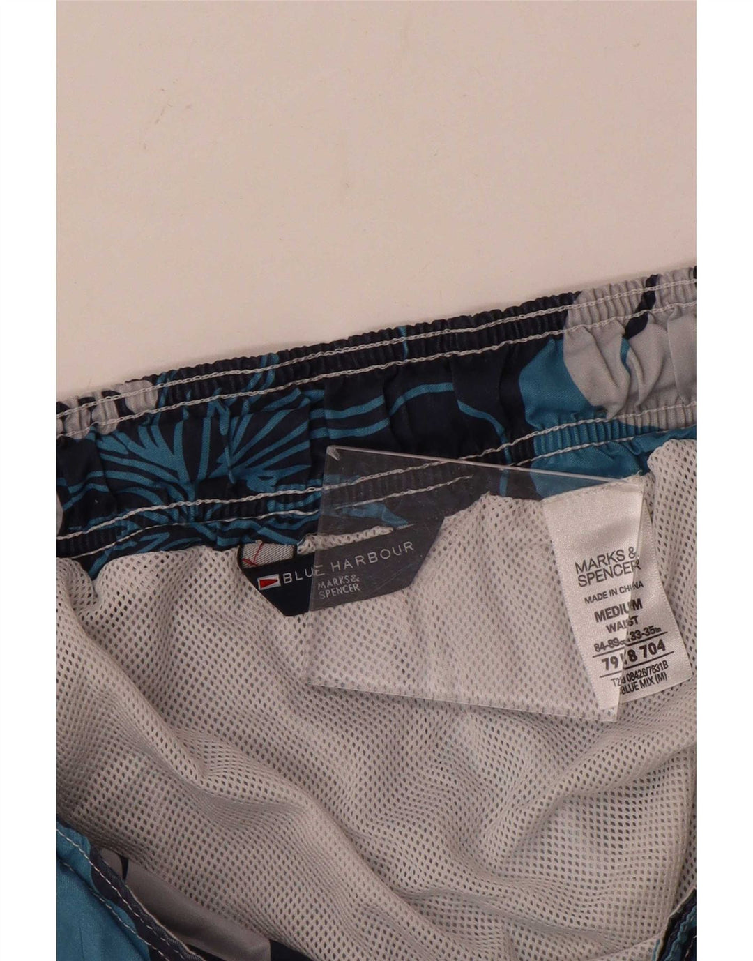 Marks & Spencer muške kratke hlače za plivanje Blue Harbor srednje tamnoplave cvjetne boje