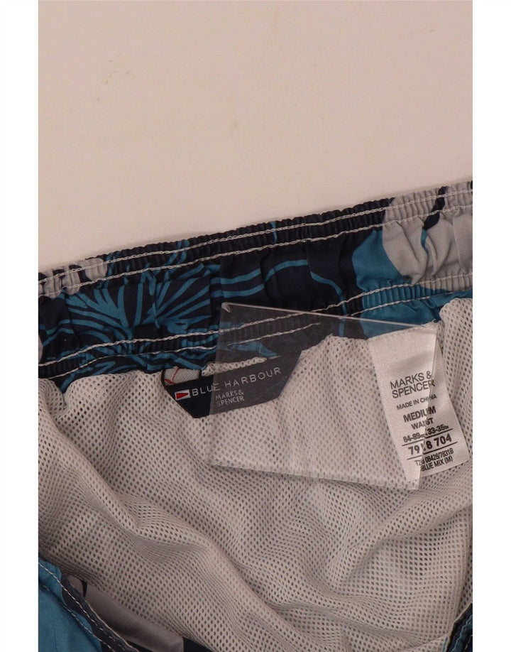 Marks & Spencer muške kratke hlače za plivanje Blue Harbor srednje tamnoplave cvjetne boje