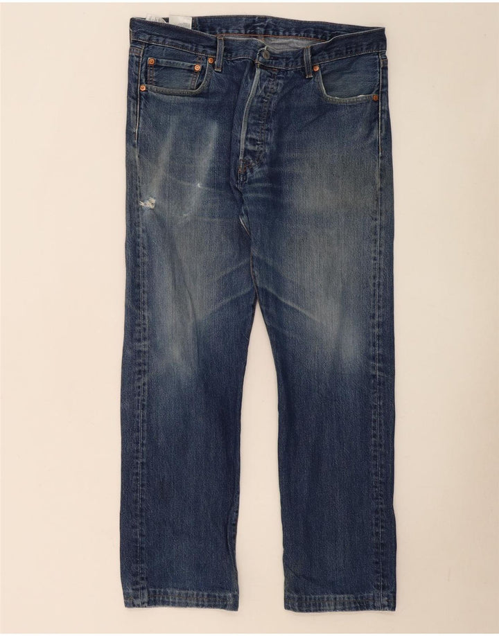 Levi's muške 501 ravne traperice W36 L30 plavi pamuk