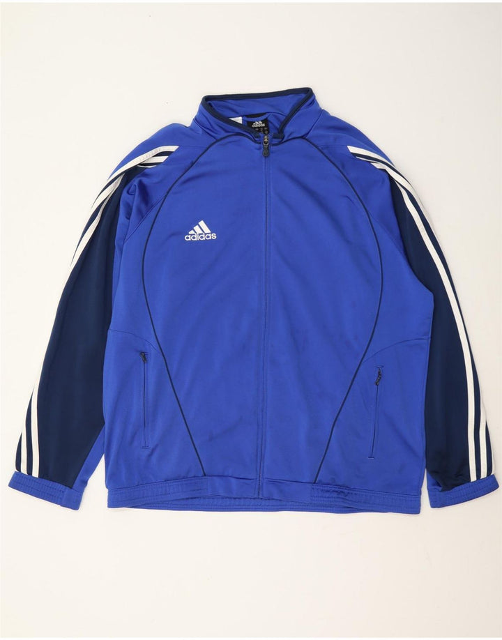 Adidas muška trenirka gornja jakna UK 44/46 veliki plavi poliester u boji