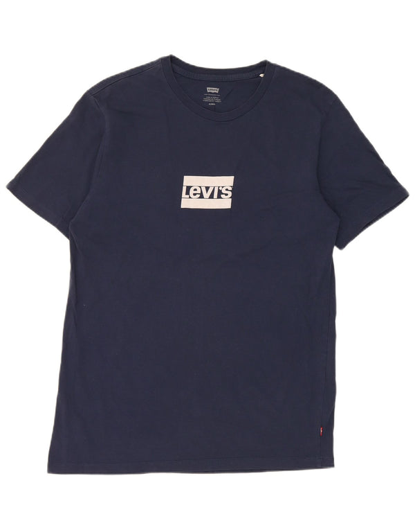 Levi's muška majica kratkih rukava s grafičkim motivima, srednje tamnoplavi pamuk