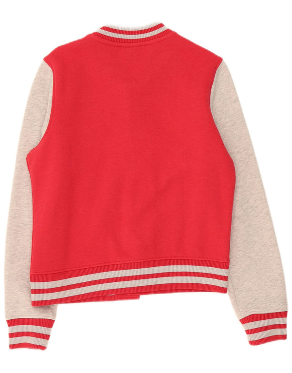 Superdry ženska gornja jakna trenirke UK 14 Pamuk srednje crvene boje