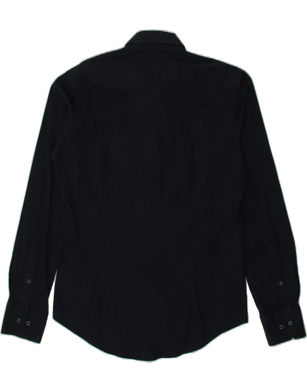 DACK'S Mens Stretch Shirt Medium Navy Blue Vintage Dack's and Second-Hand Dack's from Messina Hembry 