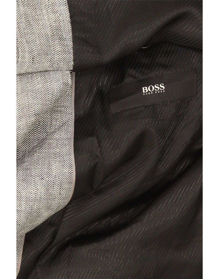 Hugo Boss muška jakna s 2 gumba EU 62 6XL siva lanena