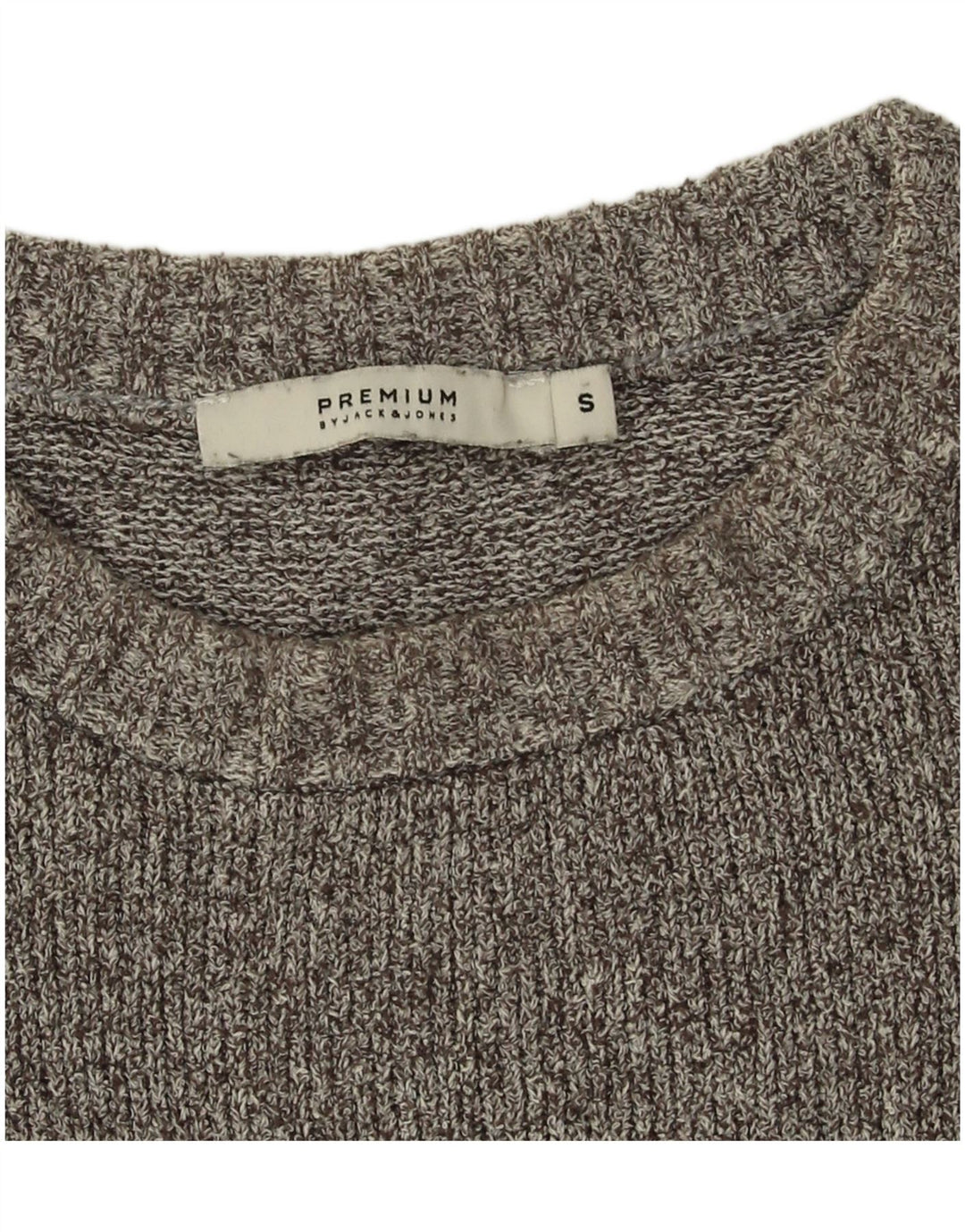 Jack & Jones muški pulover s okruglim izrezom, mali sivi pamuk