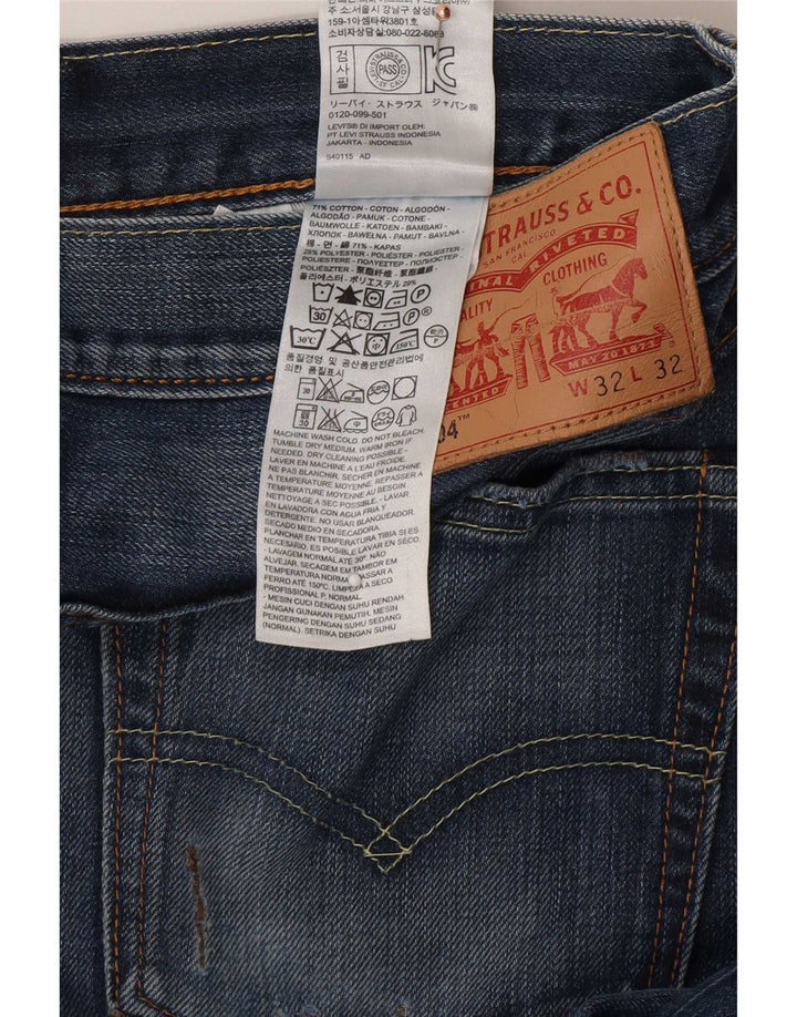 Levi's muške 504 ravne traperice W32 L32 plavi pamuk