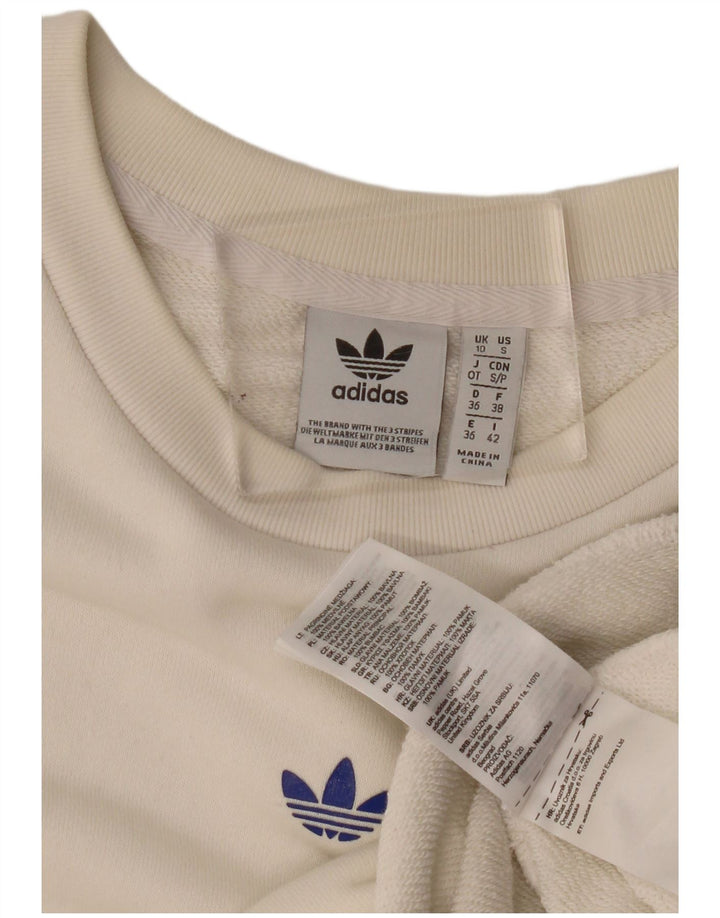 Adidasov ženski džemper s velikim grafičkim motivom UK 10 Small Off White