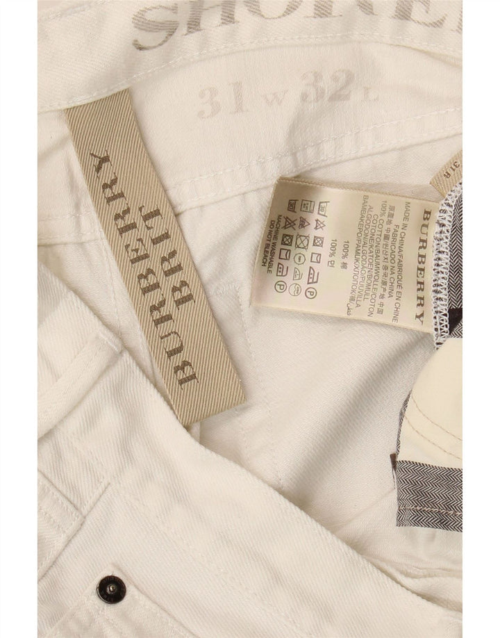 Burberry Muške uske traperice W31 L28 Bijeli pamuk
