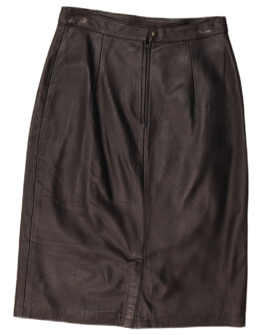 VINTAGE ženska kožna suknja IT 44 srednje W28 crna koža