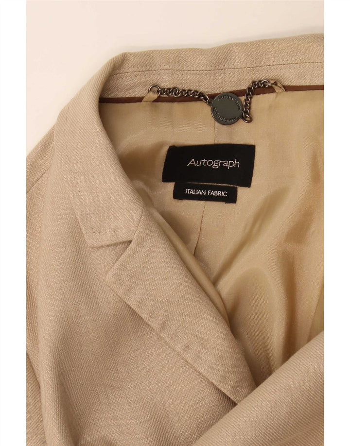 Marks & Spencer Ženska jakna s autographom 1 gumb UK 14 Large Beige