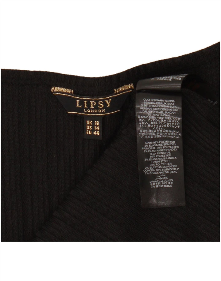 Top ženske bluze bez rukava Lipsy UK 18 XL crni poliester