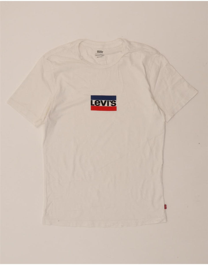 LEVI'S Mens Graphic T-Shirt Top XS White Vintage Levi's and Second-Hand Levi's from Messina Hembry 