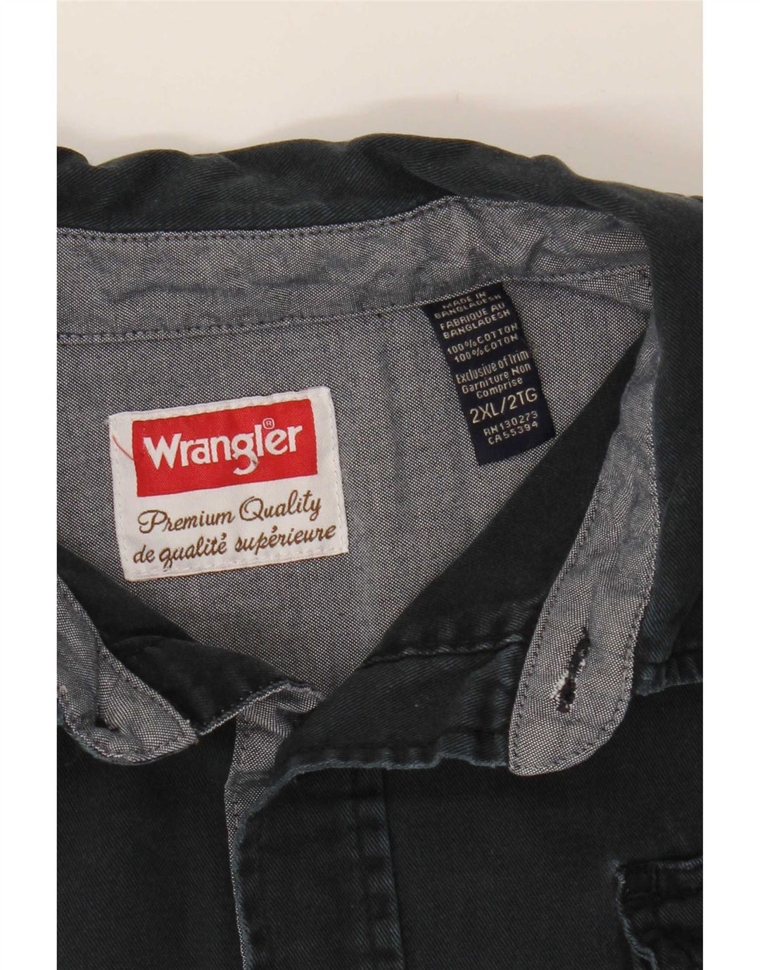 Wrangler muška košulja 2XL tamnoplavi pamuk
